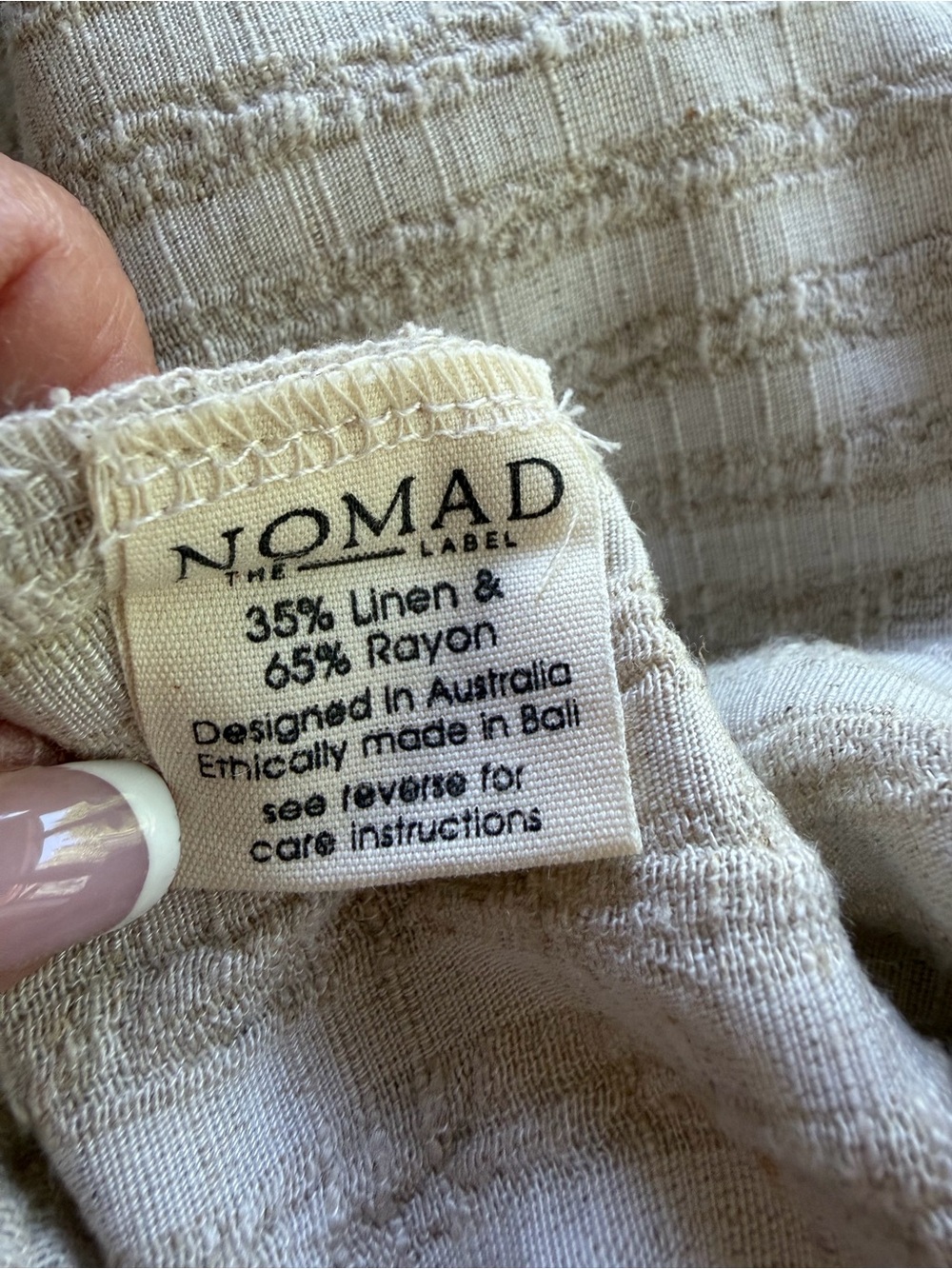 Nomad the Label Linen Blend Midi Dress Stripe - Picture 8 of 12